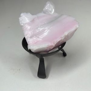 Pink Calcite with stand 14.2 ounce Rock Rose Gem Collectible